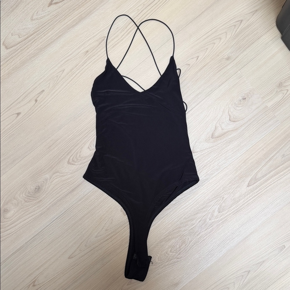 Zara Black Strappy Bodysuit